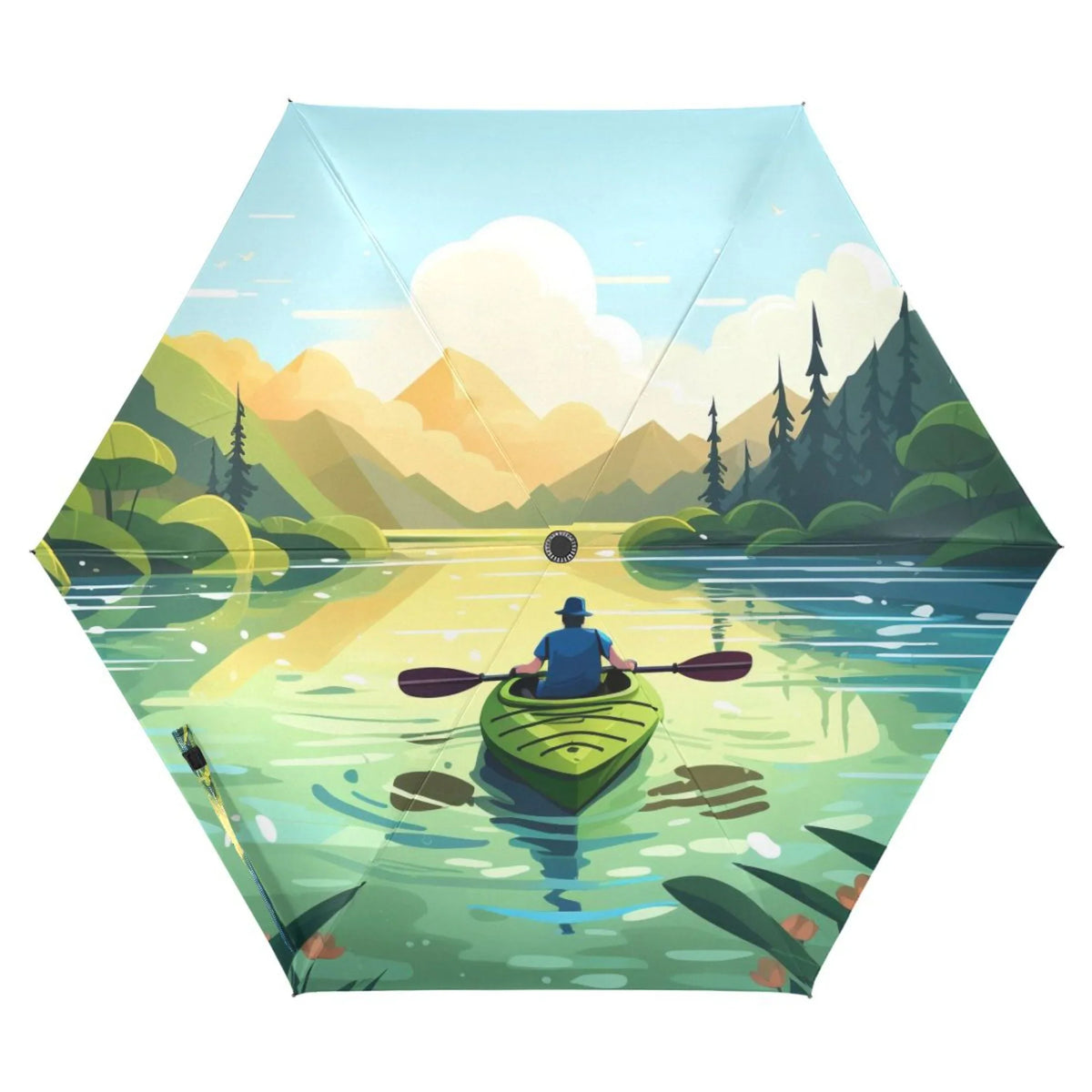 Boating- Size - Rain Compact for Landscape Umbrella Travel Folding 50+ Packable UPF Arc Boating To Umbrella 101 Lightweight Windproof