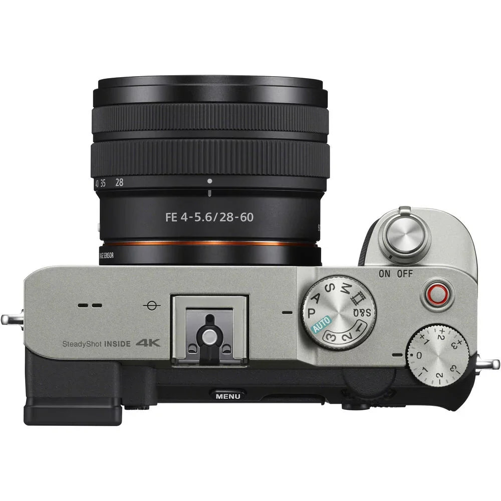 28-60mm KIT Lens Camera (Silver) Mirrorless Sony Lens+24mm a7C -LOADED G with f/2.8