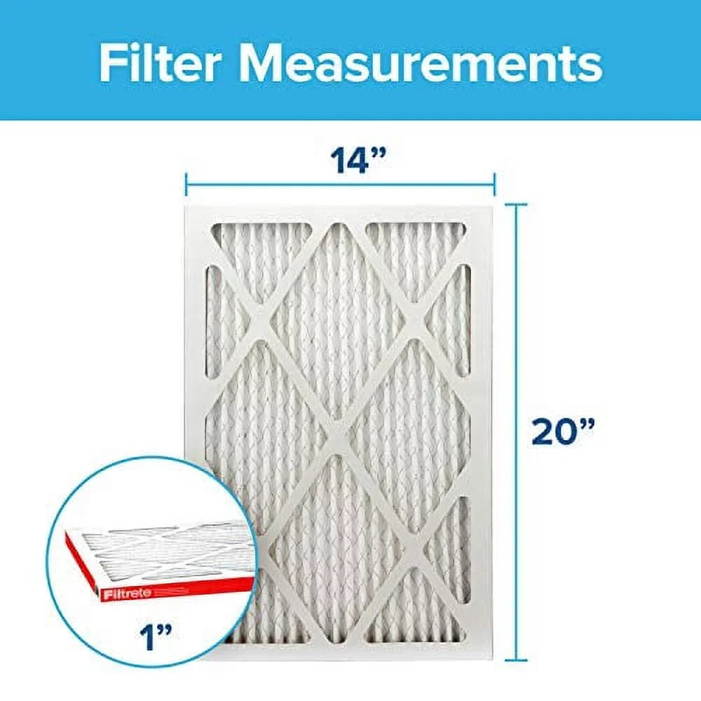 Air 13.81 0.81) 14x20x1, 1000, Furnace dimensions x AC Filter, 6-Pack (exact Filtrete x Allergen Micro 19.81 MPR Defense,