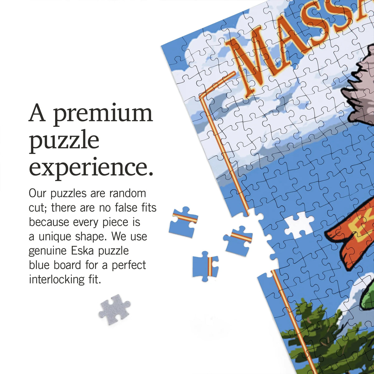 Jigsaw Massachusetts, North Press Piece Shore, Sign Lantern 1000 Puzzle, Destinations