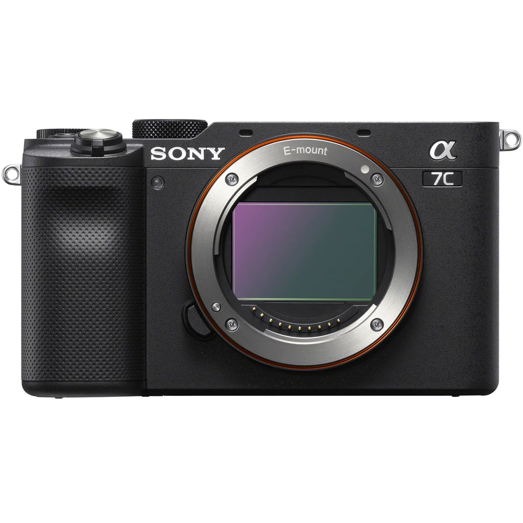 Camera Mirrorless Lens Full Bag Interchangeable Accessories Grip a7C 2 w. Battery Remote Black GP-VPT2BT Bundle Vlogger Frame & Sony ILCE7C/B Wireless Body with Deco Shooting + Kit Gear + Only ACCVC1