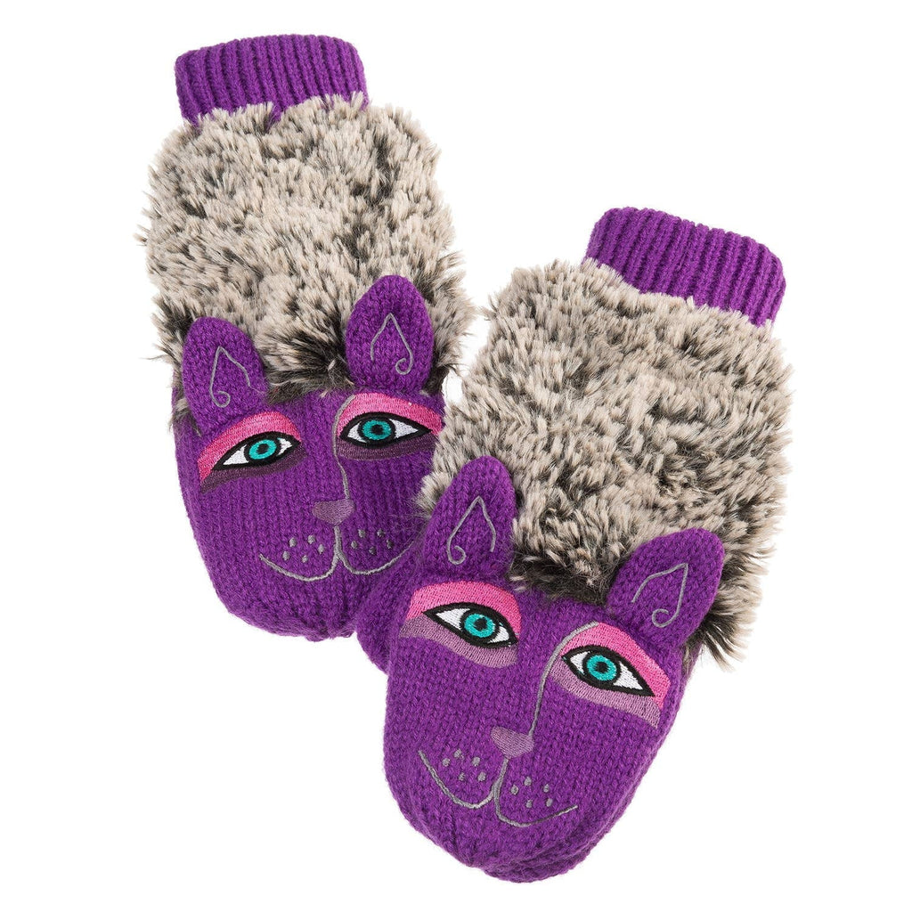 Purple Dog Fuzzy Laurel Mittens Burch