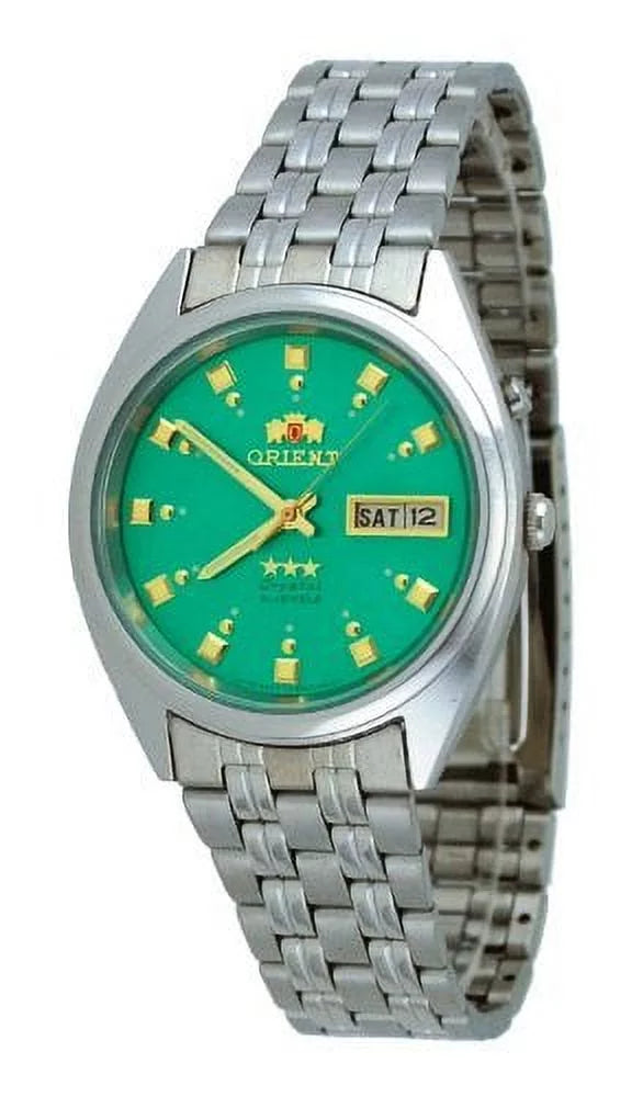Standard Automatic Star Dial Men's Green Self FEM0401NN Watch Tri Orient Winding