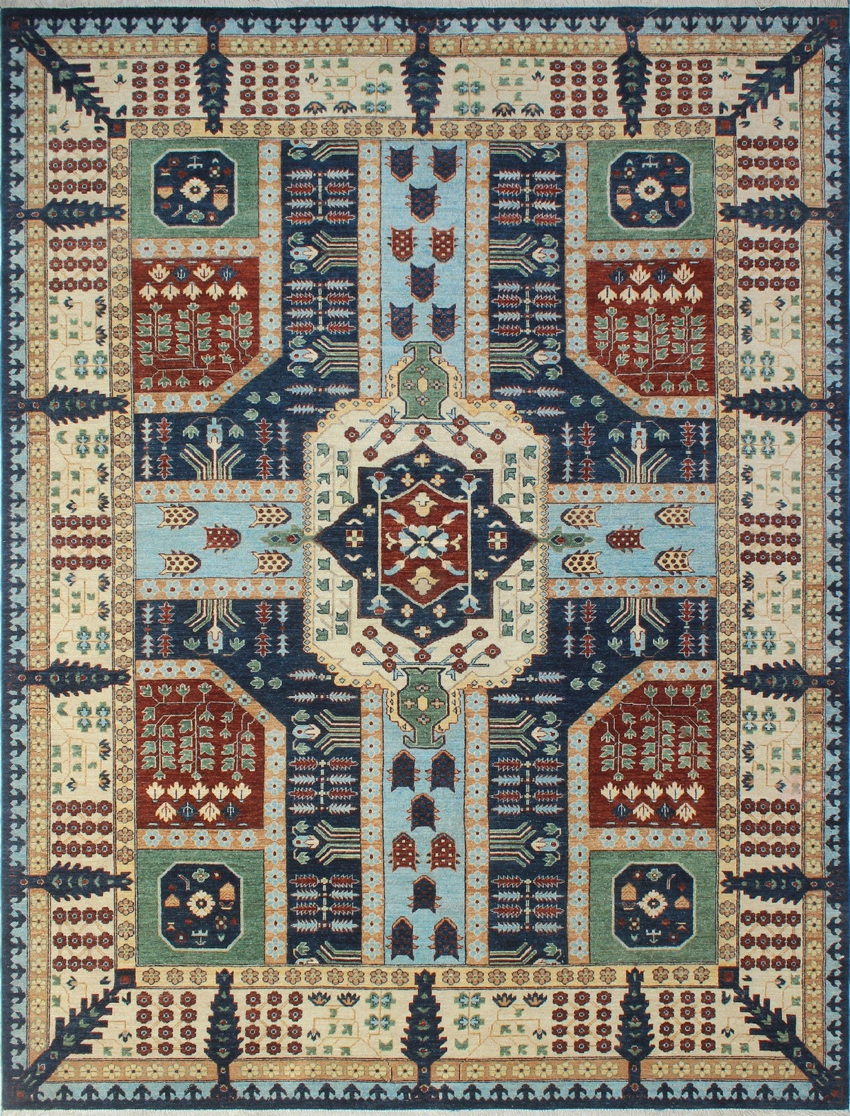 Haseena Aria 9'0" Blue/Ivory 12'3" Rug, x