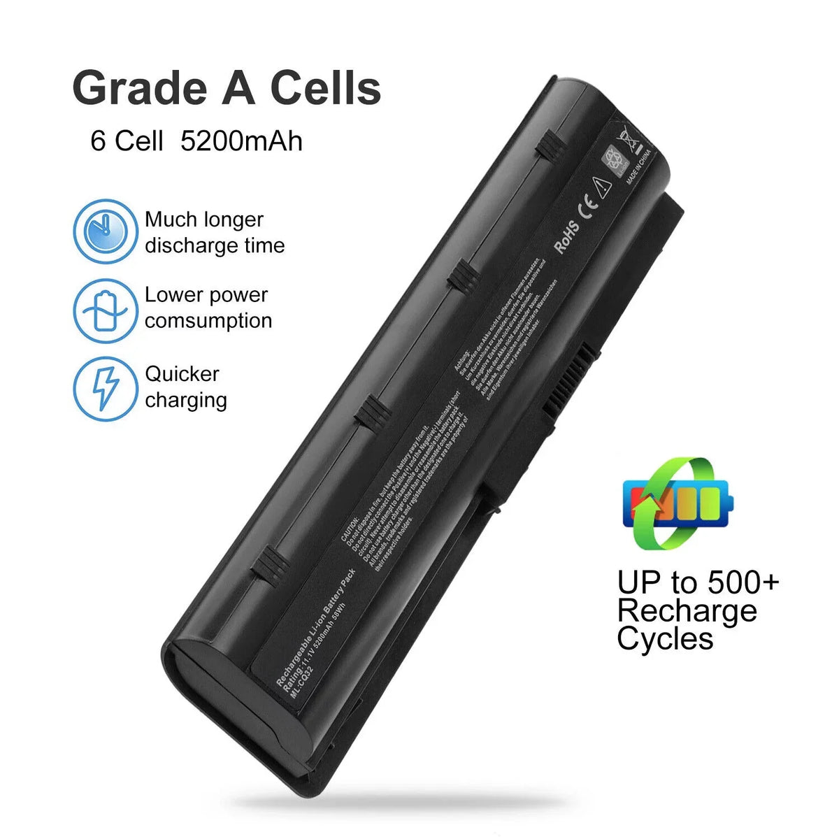 4400mAh G4, CQ57 HP CQ42 Presario Battery Pavilion Laptop for Compaq G6, CQ56