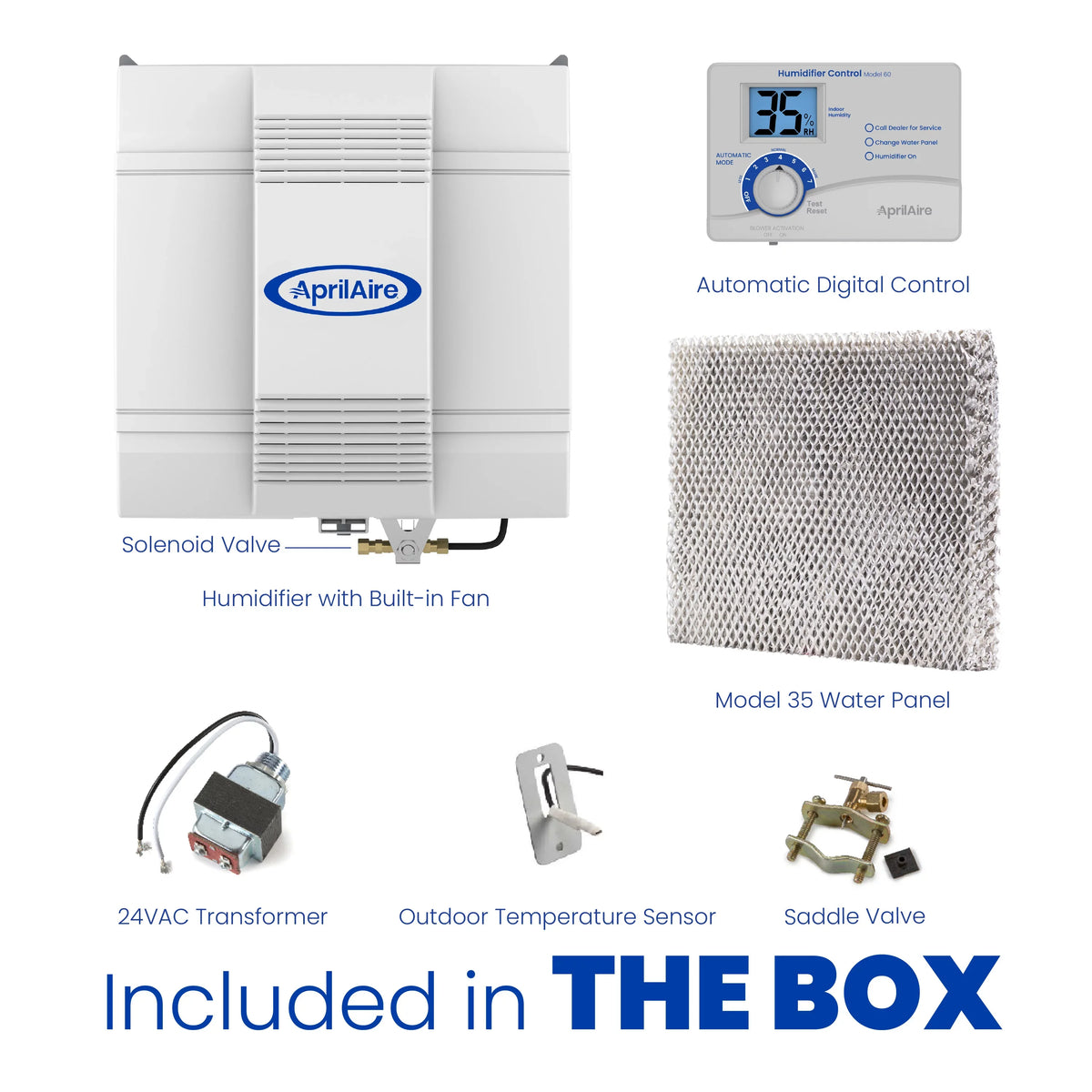 Fan-Powered 700 for Large Humidifier Humidifier Homes Capacity Sq. - Furnace Ft. - to 4,200 up Automatic AprilAire Whole-House