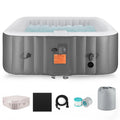 Hot Capacity Home Hidden 73''Inflatable Lockable with Storage Hot Spa 910L Jets, Person 130 Outdoor for Tub, 104℉, Max Indoor Mat, Tub Massage 6 Bag, Cover, Machine,
