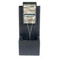 Texture & in. Finish LED Contemporary Fountain 32 Jeco Light FCL186 with Rock