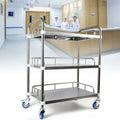 Mobile with Lab Steel Utility for 3 Use Stainless Cart Silver Trolley Restaurant Cart Shelf Household Layers Hotel Multifunction Wheels Rolling Cart Home Silent Shelves Serving Locking Storage