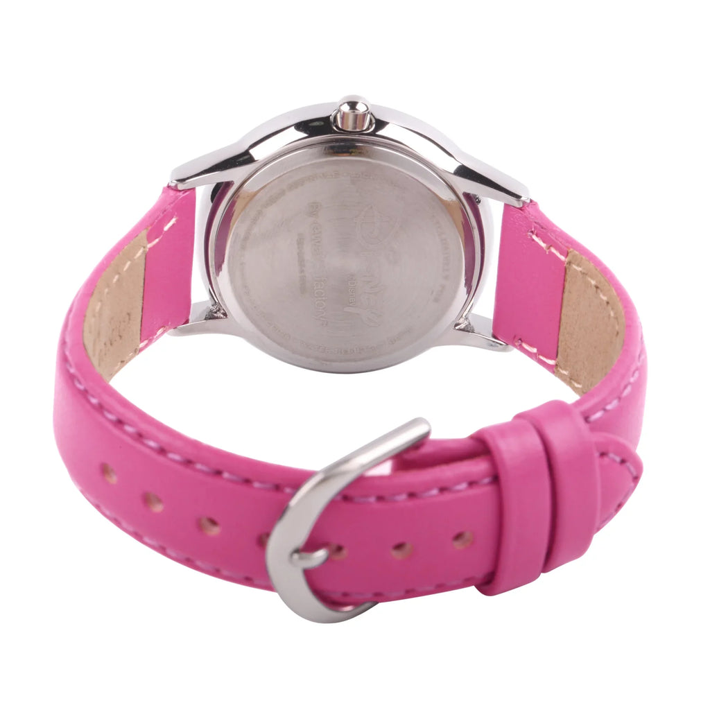 Steel Strap Princess Girls'Stainless Pink Leather Watch, Rapunzel
