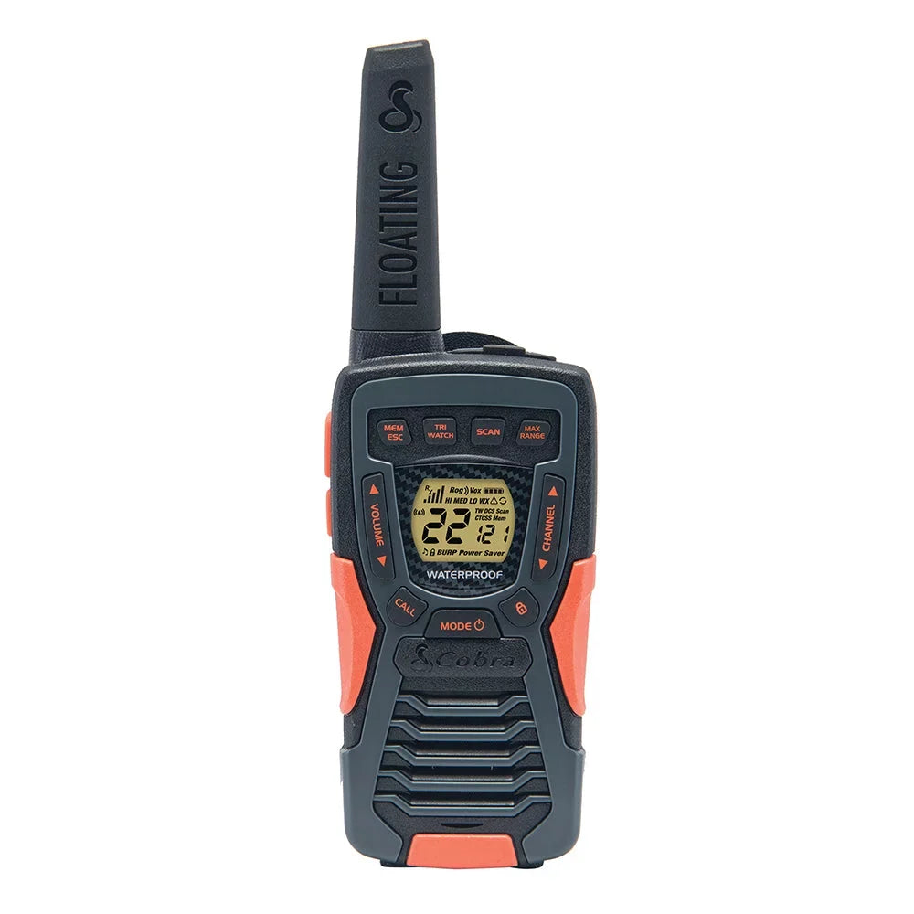 Waterproof - Two-Way Radio Long Cobra Floats, 22 (2-Pack) Adults Rechargeable, Walkie FLT Talkies Set ACXT1035R Channels, CAMO for 37-Mile Range