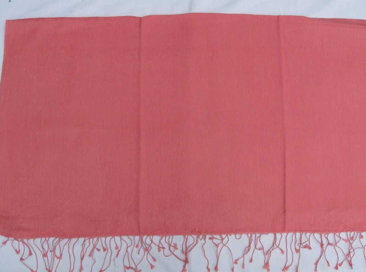 Scarf/Wool/Silk Scarf/Scarves/Shawl/Shawls/Stole/Wrap/Pashmina Coral) (Light Shawl/Cashmere/Cashmere Scarf/Pashmina