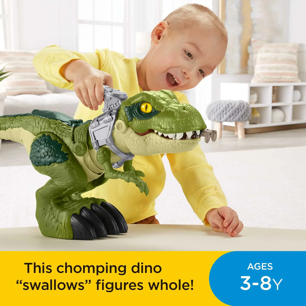 Imaginext T.Rex World Mouth Jurassic Playset Mega Dinosaur