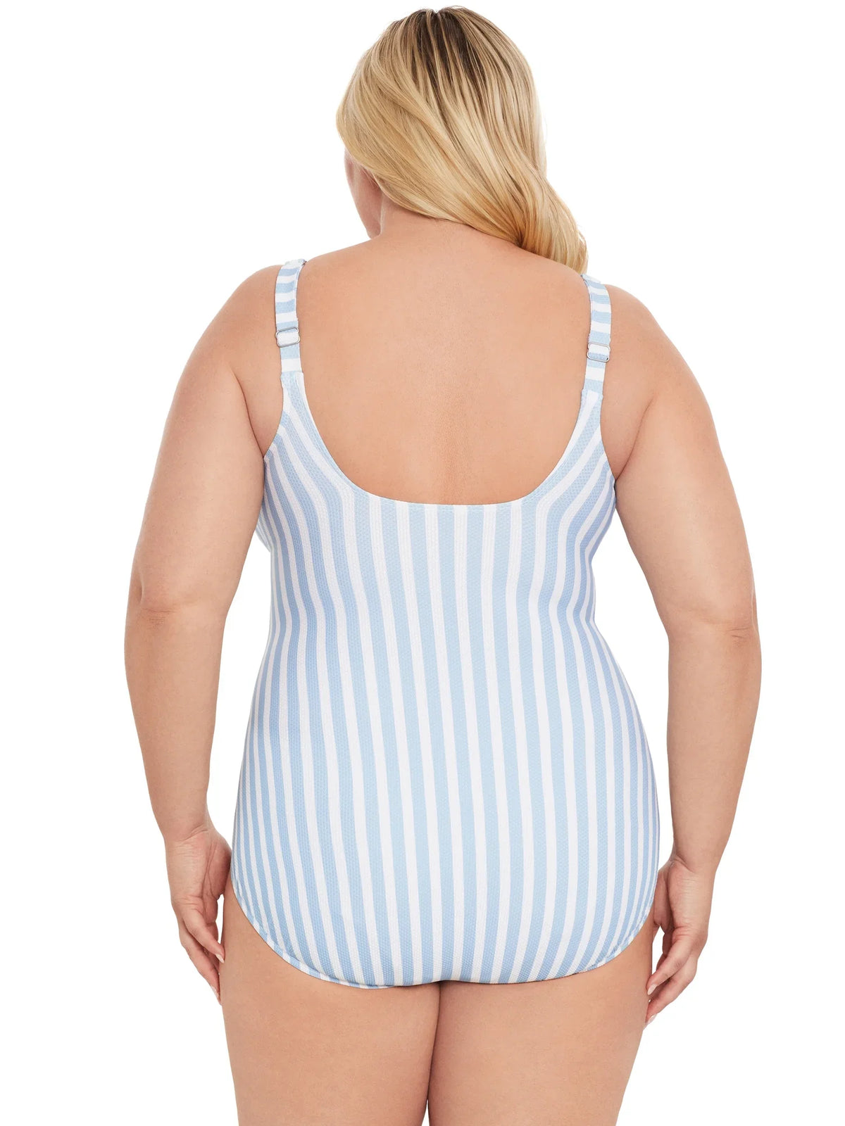 Pique Women's Sizes Neck Tru Piece Square and XS-3X Time Swimsuit, One