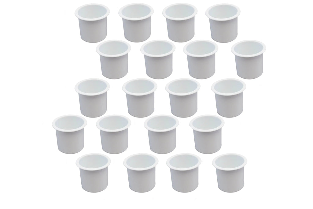 Marine Plastic Car Universal Boat Motorhome 20 Drop Insert Holder Pocket RV Table Cup Camper Recessed Game Sofa for White In Truck Pontoon