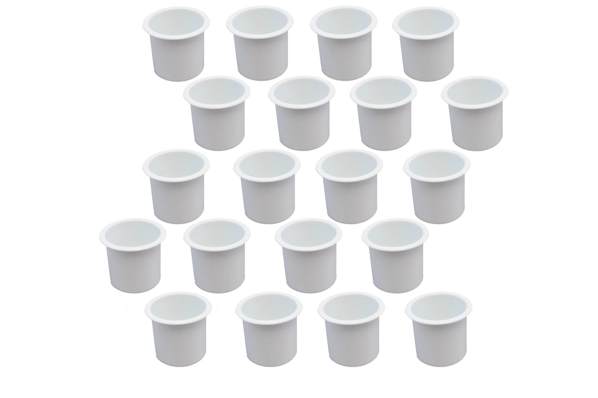 Marine Plastic Car Universal Boat Motorhome 20 Drop Insert Holder Pocket RV Table Cup Camper Recessed Game Sofa for White In Truck Pontoon