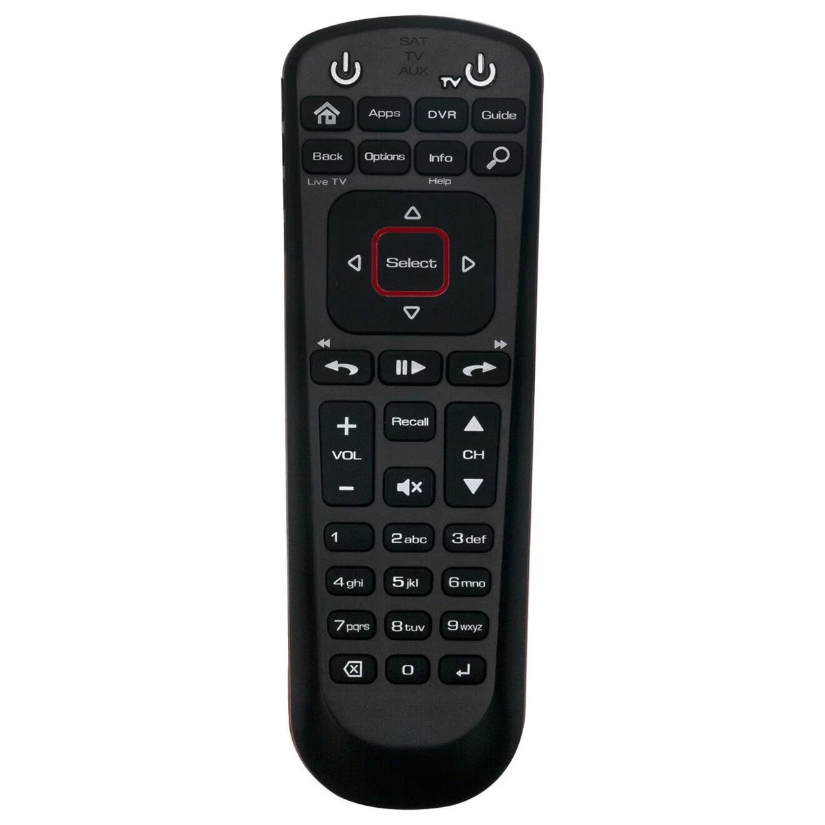 TV Control New Receiver Satellite SAT Replaced Remote AUX for Mode 52.0 w Dish