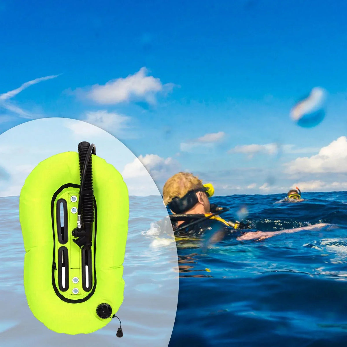 for Single funtasica Diving Use,Durability Buoyancy Set Scuba Compensator,Easy to Yellow Donut Diving BCD Tank,BCD Snorkeling Wing Scuba Adult