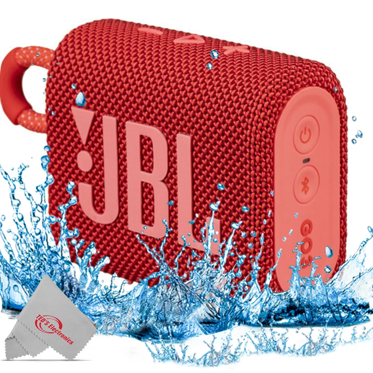 Go Red Bluetooth Portable 3 Speaker JBL Waterproof