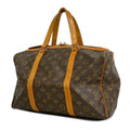 Men's Monogram Saxe Women's Boston Louis Vuitton 35 Bag M41626 Souple (Good) Brown Pre-Owned