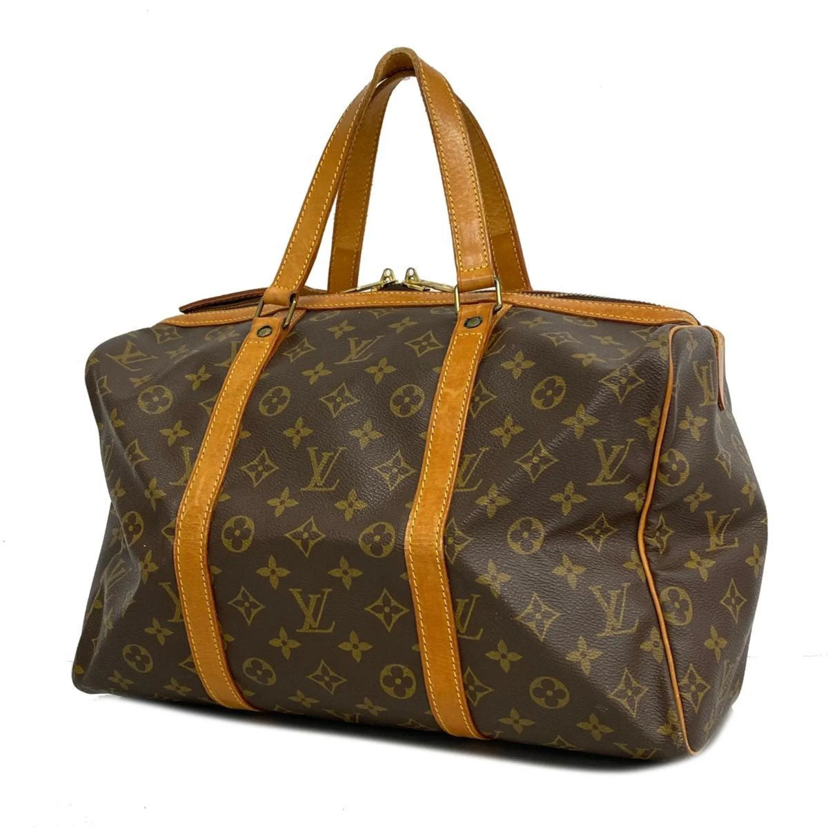 Men's Monogram Saxe Women's Boston Louis Vuitton 35 Bag M41626 Souple (Good) Brown Pre-Owned