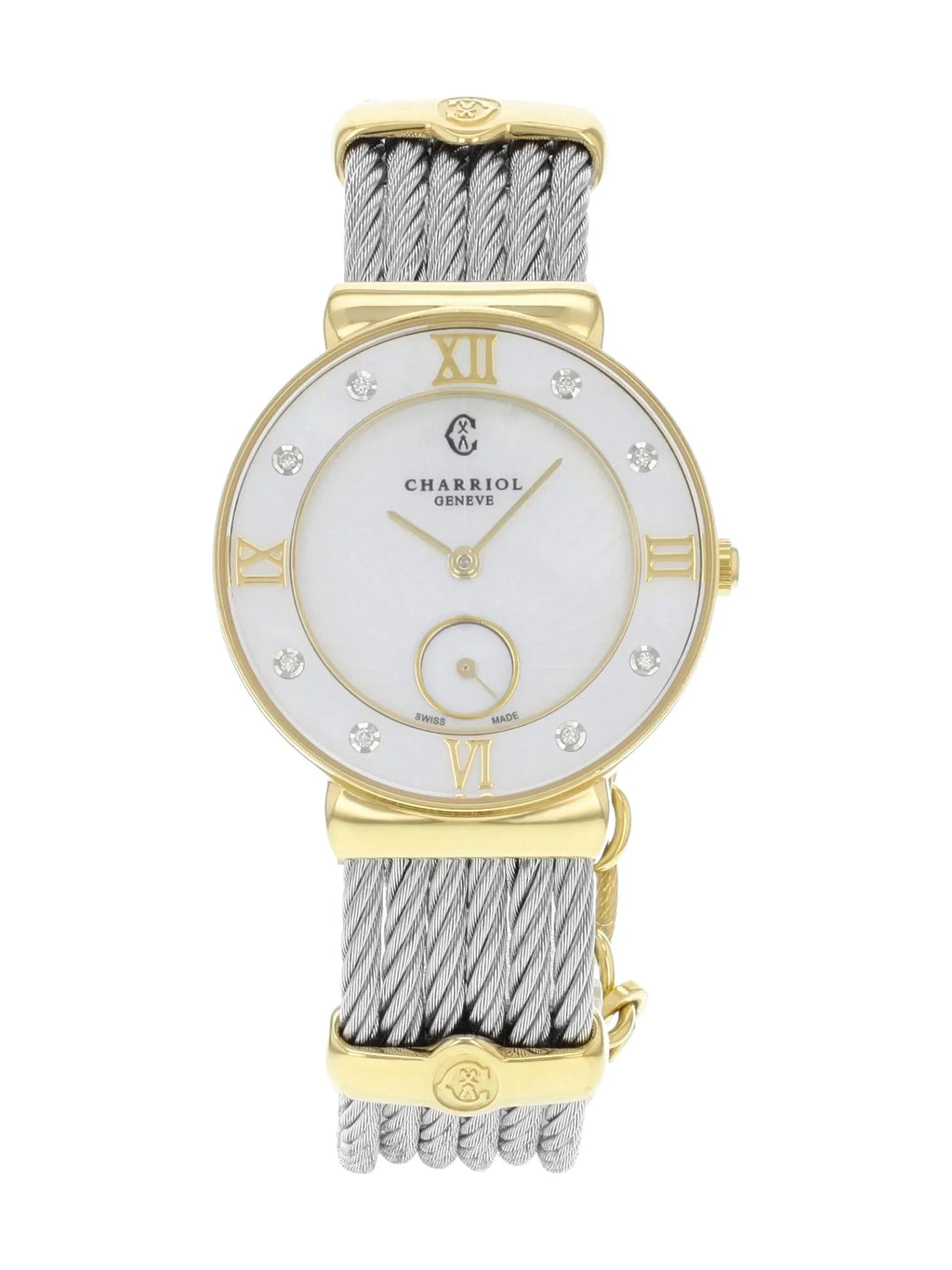 ST30YD.560.009 Watch St MOP Steel Ladies Charriol Quartz Diamonds New Tropez