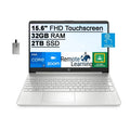 Intel 15.6" Windows Webcam, FHD Core SSD, HD Laptop USB HD 32GB Silver, 2021 2TB 11 Card (Beats S, Audio, Xe Iris i7-1065g7), Touchscreen IPS Graphics, Intel 32GB Computer, SnowBell HP RAM, i7-1165G7