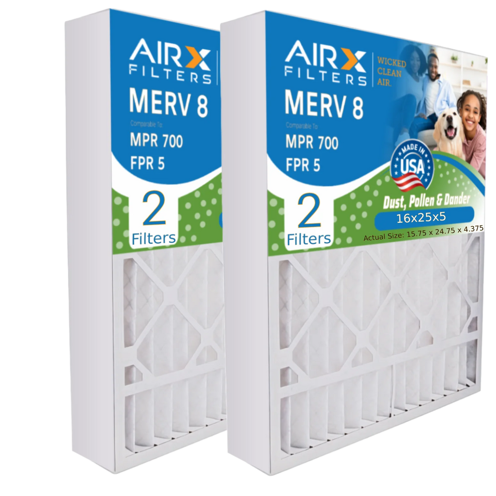 AIR. Furnace to Made FPR AIRX WICKED Filter MPR & 16x25x5 Compatible Filter Comparable 8 CLEAN FC100A1029 Honeywell 5 Premium FILTERS by Air USA with 700 EXPXXFIL0016 16x25x5 2 MERV pack