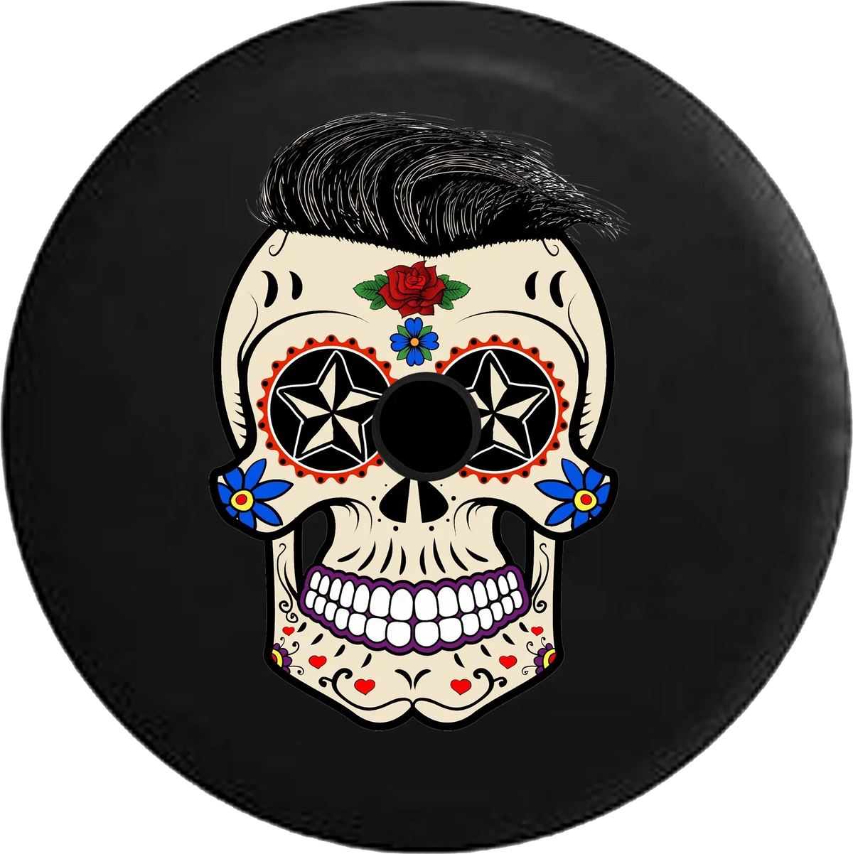 for Sugar Skull 2019 Tire Backup RV Inch Spare 2018 with 32 Jeep Wrangler Cover Camera JL Hair Tattoo