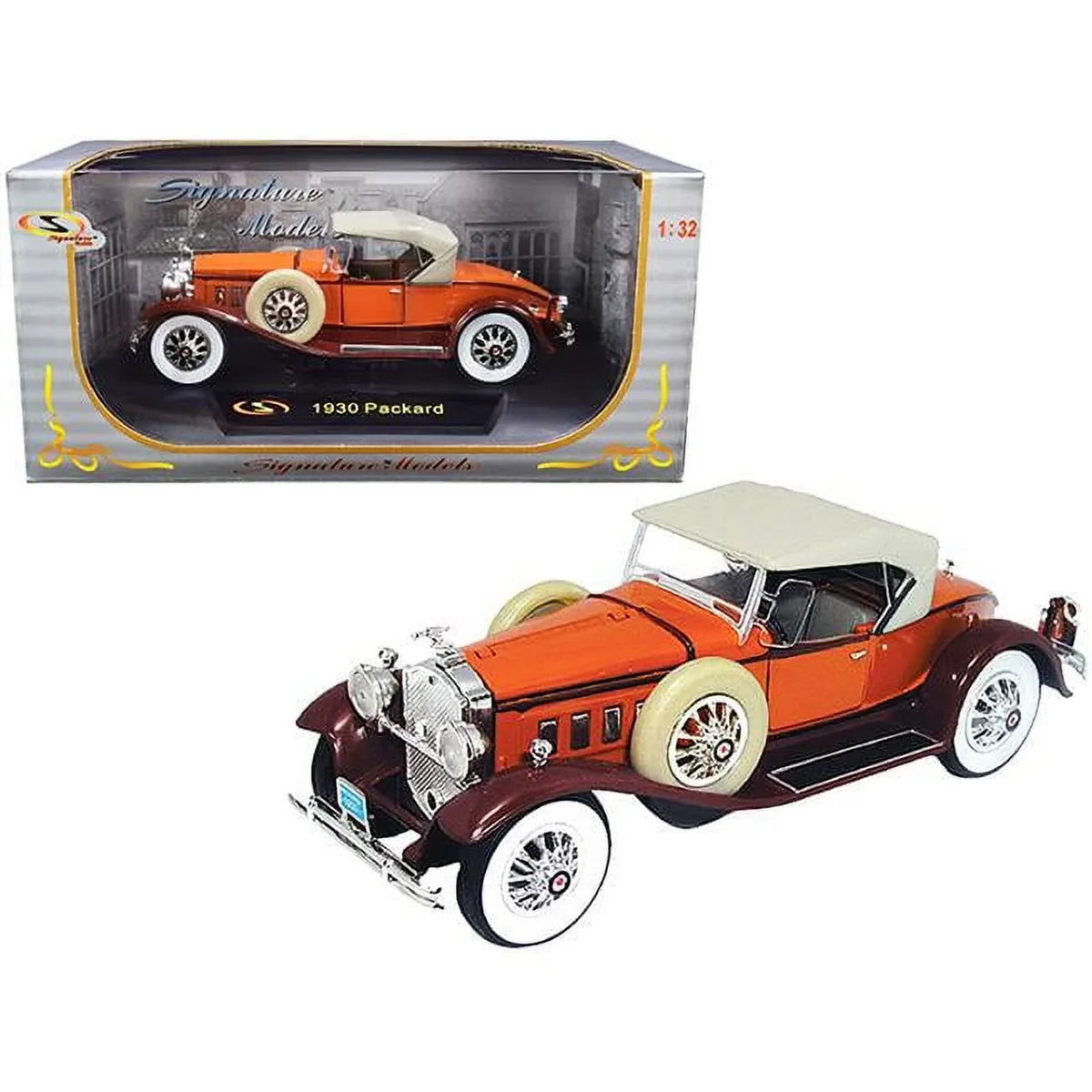 1 Car, Speedster 1930 32 Boattail Packard Model Brown by Diecast