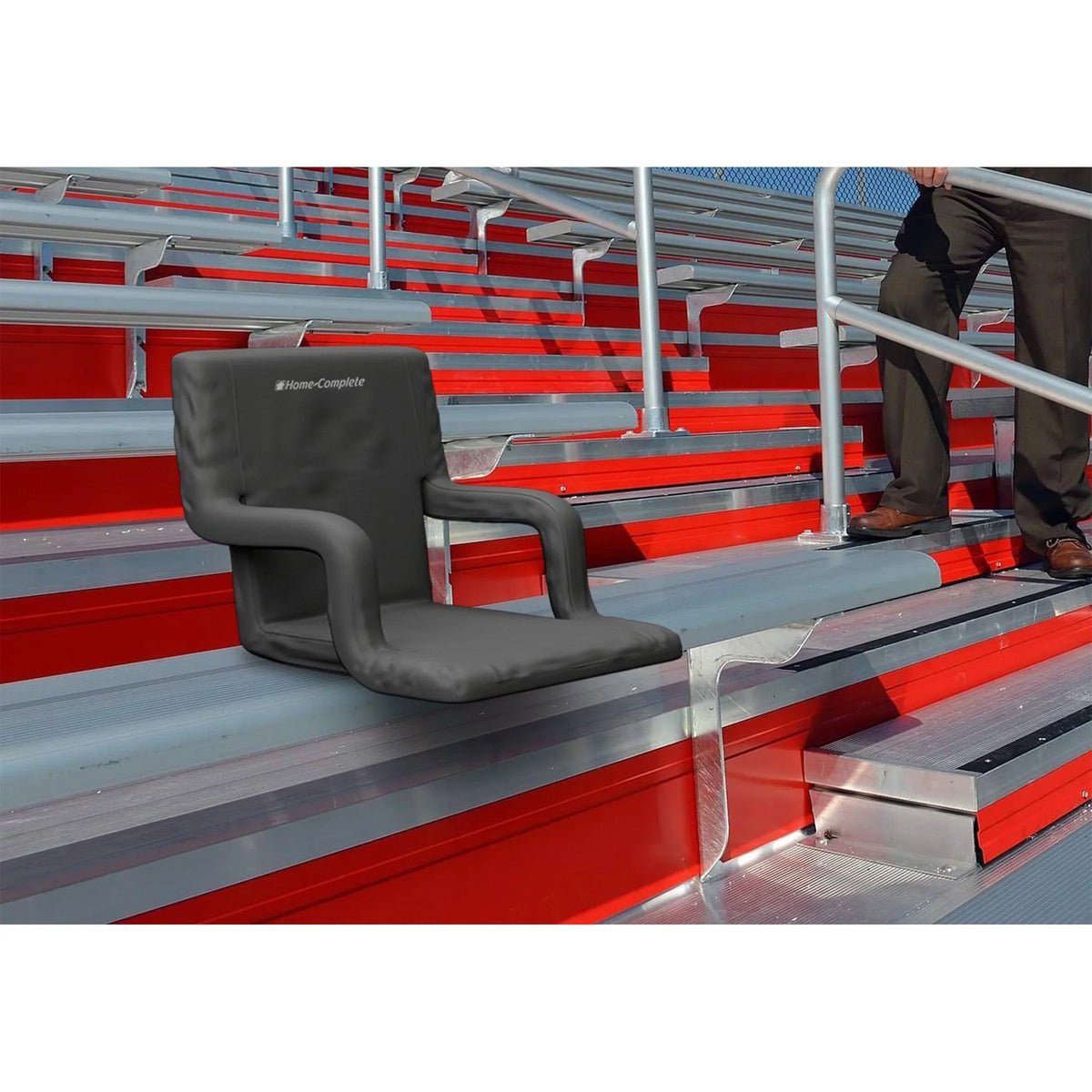 Seat Bleacher Positions Carry Stadium with Portable Home-Complete Support, Reclining Back 6 Cushions Padded Straps Pack- Chair, By 2 Armrests, and