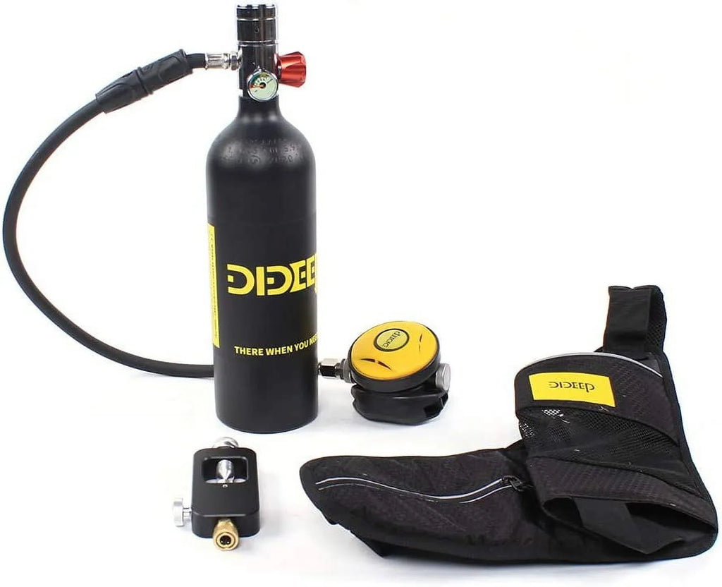 FETCOI Diving by Tank Cylinder Refill Refill Diving High Pressure Air DIDEEP Pump Equipment Adapter Scuba Underwater 1L Breathe E-S400B for Training Mini