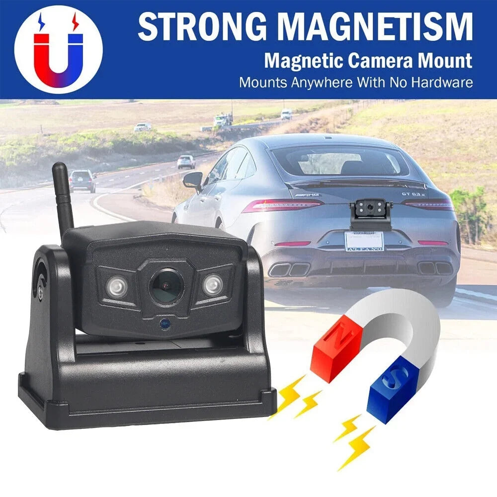 Front/Rear WiFi 9600mAh with Battery View, for Equipped Magnetic Camera, JLLOM Backup Wireless