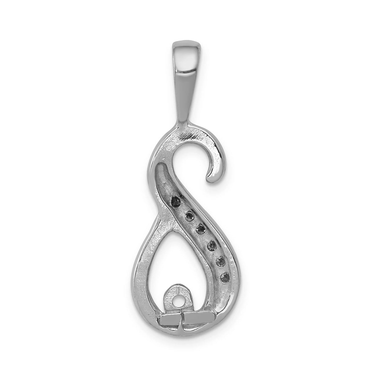 White Slide Peg 14k Diamond Gold AAA QXSW136AAA Semi-mount 6-1.9mm