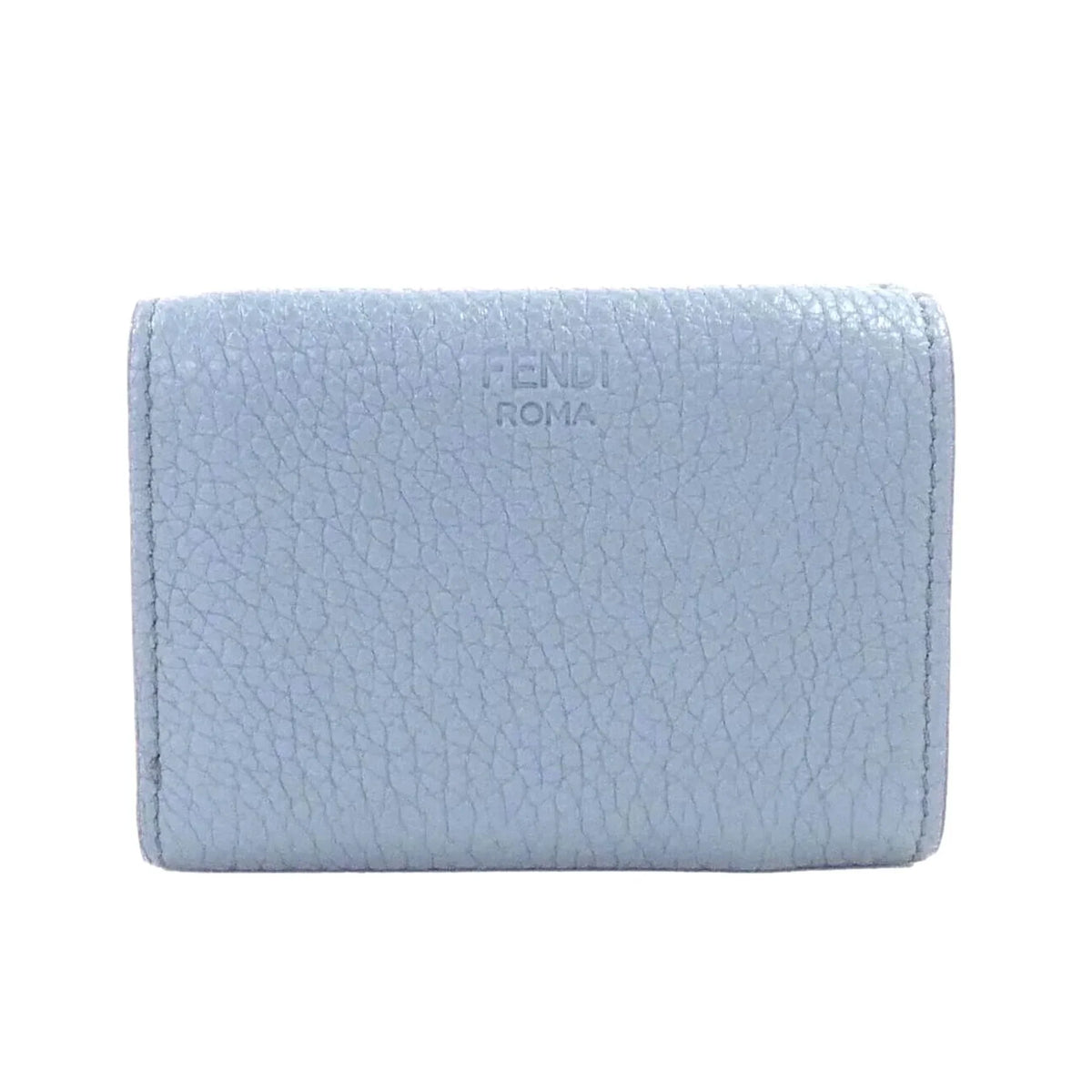 Trifold Leather Wallet Selleria Blue Micro Sky Fendi