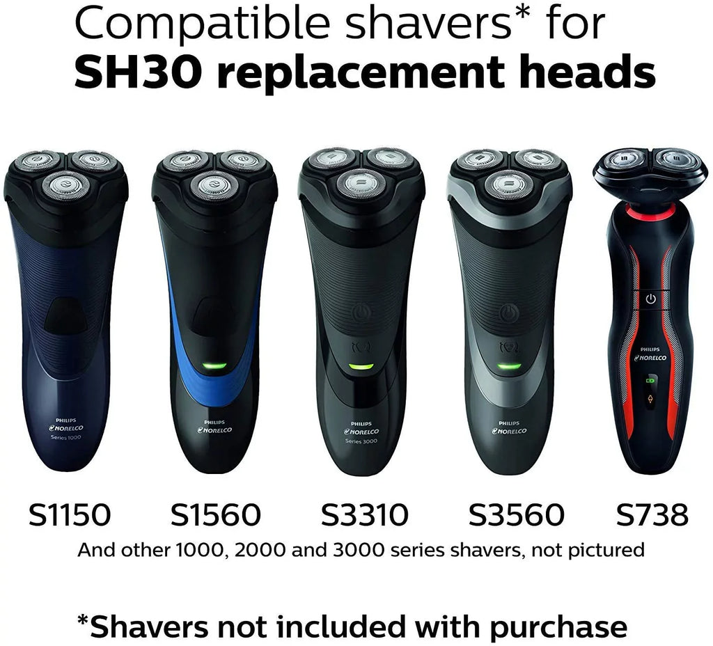 Philips series 2000, 3000 Style, & Philips Shavers S738 & Shaving 3000 SH30/52 Shaver and Lift with Norelco 1000, Compatible Cut Series Norelco Click Heads
