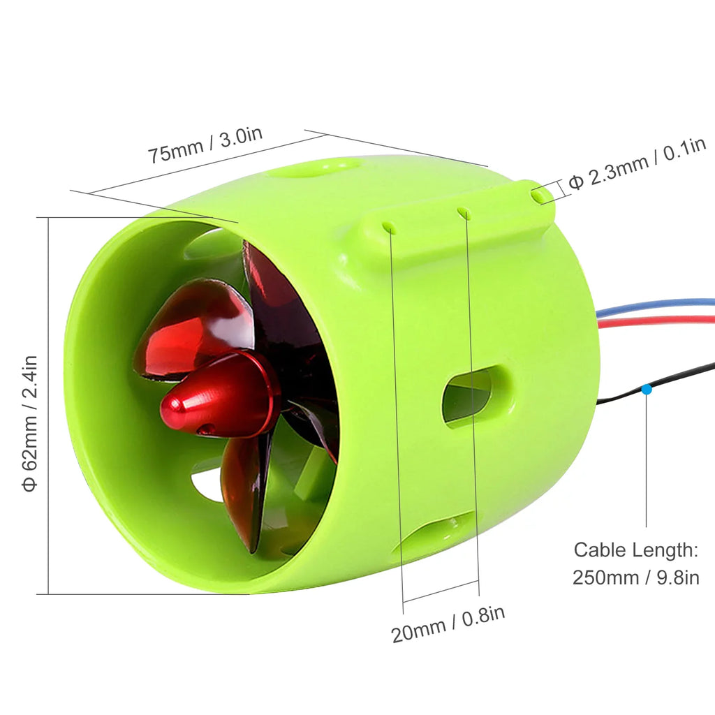 Waterproof Motor Propellers Underwater Boat Bait Included Specific Brushless Nest for Ship 4-Blade Electric Aibecy 1000KV Drive