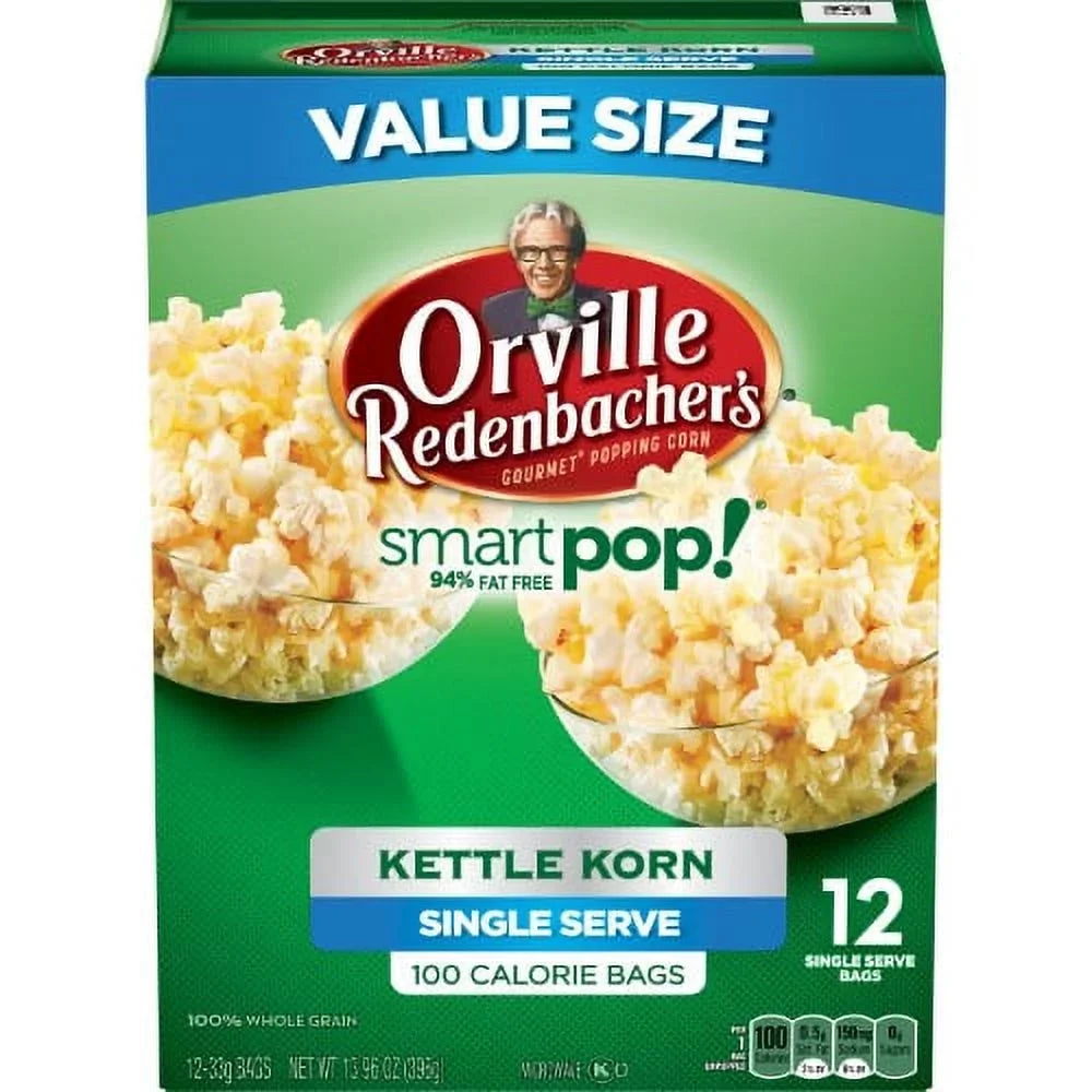 12 Oz, 1.16 Kettle Corn of Orville Popcorn, (Pack SmartPop! 4) Mini Bags, Redenbacher's Ct Microwave