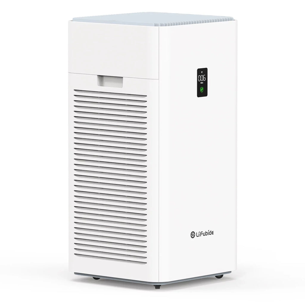 0.01 Microns PM2.5 Large Room Air Low Of Purifier, For Monitor, Bedroom, H13 Pet Lifubide Coverage,24dB Smart True Air Dander、Smoke、Odor、Dust， 99.99% Particles, HEPA,4555 Sq.Ft Removal Noise Purifier