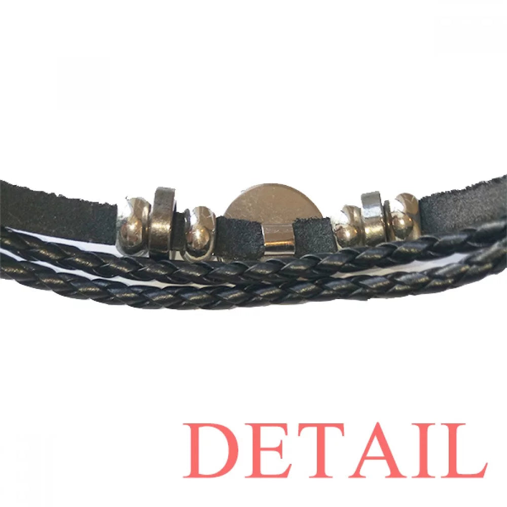 Rope Men Woven LGBT Rainbow Leather I Am Bracelet Wristband Braided Flag Yap