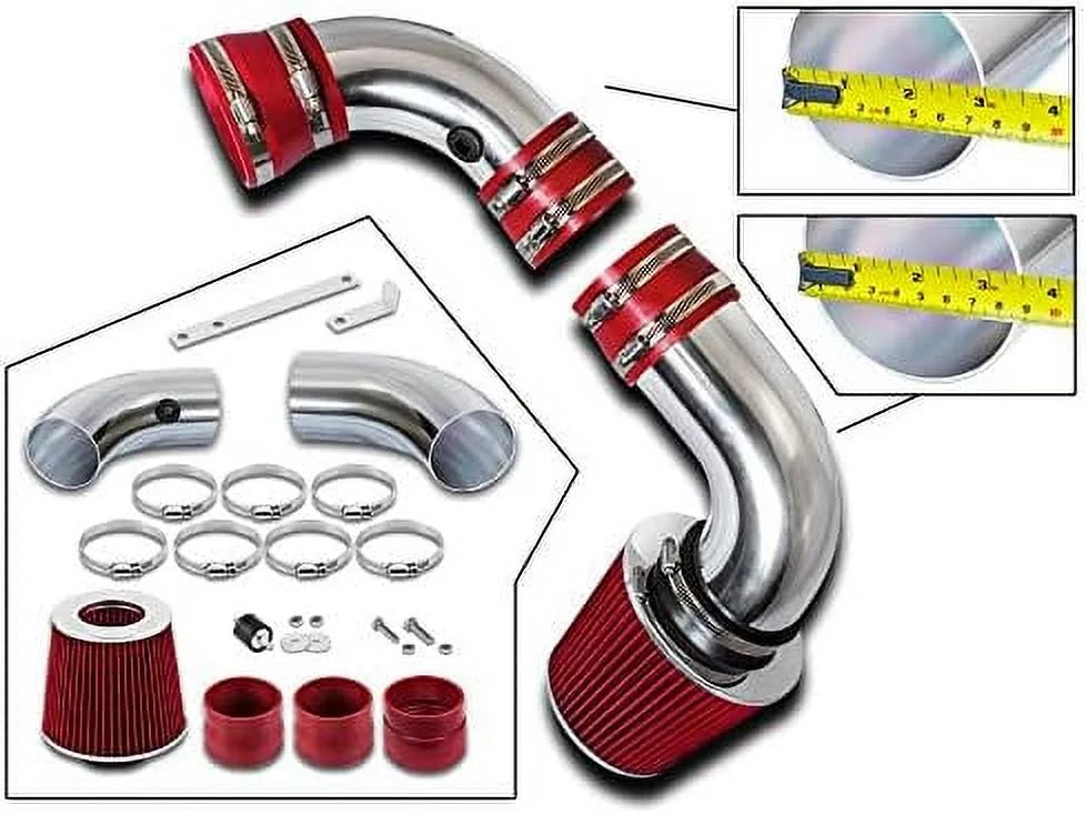 Bravada Sonoma/Jimmy 4.3L RED + Chevy / Racing Rtunes Isuzu / GMC 4.3L 96-05 / Cold Intake Combo 96-05 Air 4.3L Filter Compatible 96-01 Oldsmobile / Hombre Kit For S10 Blazer 97-00