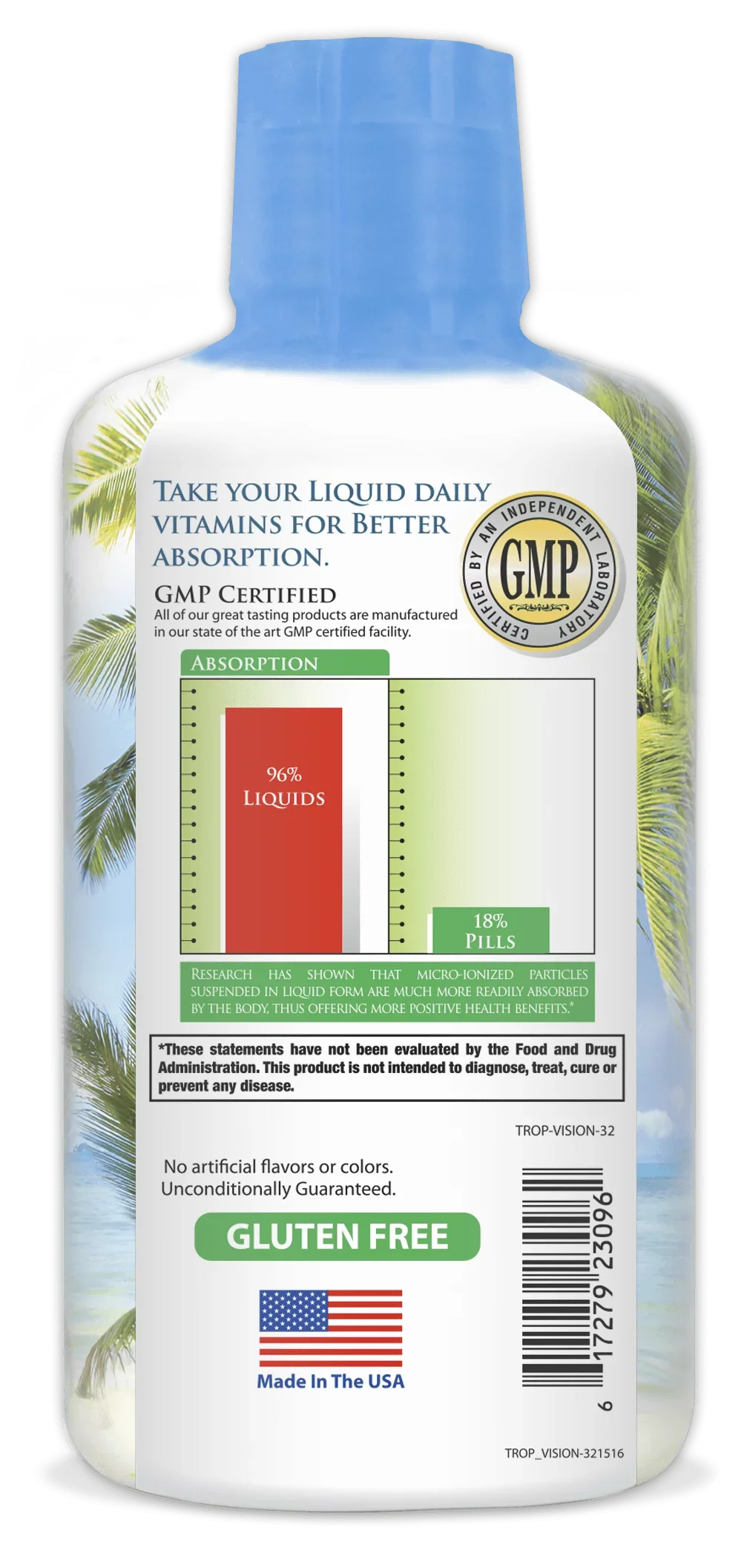 Astaxanthin Zeaxanthin, Absorption 20/20 with 32oz Lutein, Tropical – - Eye – Max Formula Vision Vitamin Servings, Oasis 32