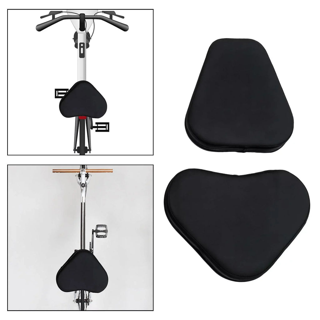 Bike 12cm Exercise with Cover Seat for Support Back Road Black 16cm Cushion Mountain Saddle Bike