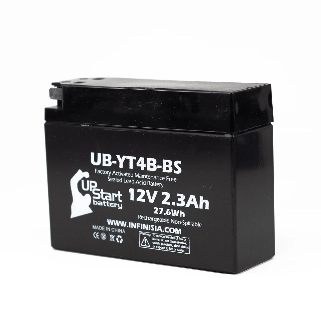 UB-YT4B-BS Battery SR400 Maintenance Factory for 5-Pack Yamaha - 2.3Ah, Activated, 400CC Motorcycle Battery 2005 Replacement Free, 12V, UpStart