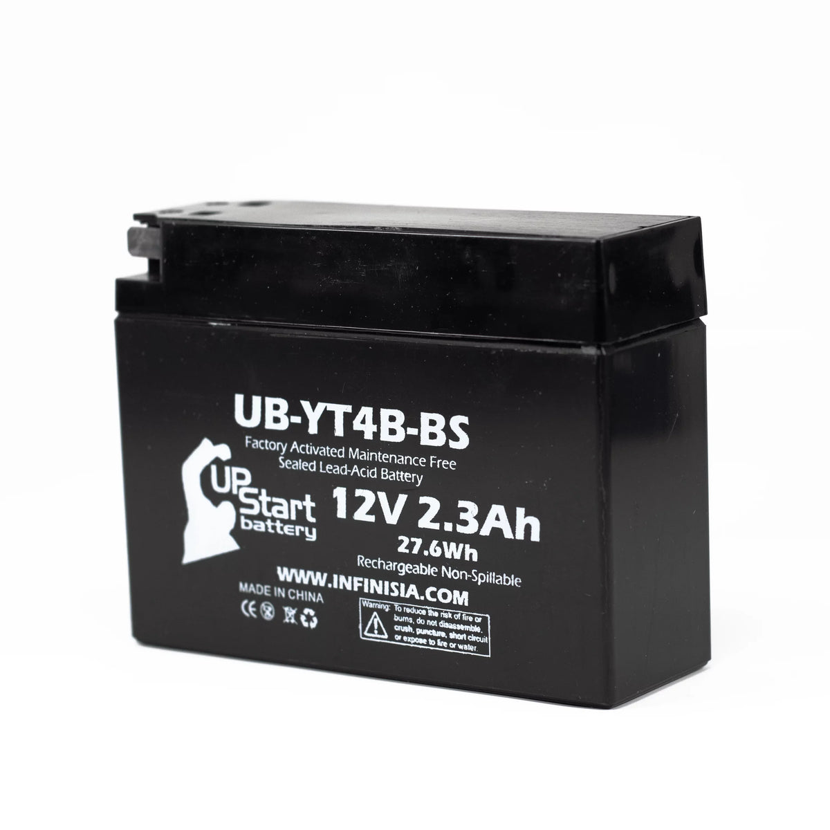 UB-YT4B-BS Battery SR400 Maintenance Factory for 5-Pack Yamaha - 2.3Ah, Activated, 400CC Motorcycle Battery 2005 Replacement Free, 12V, UpStart
