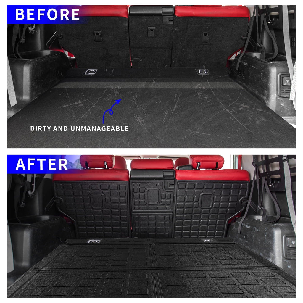 Mat Toyota Cover Cargo Cargo 4Runner Fit Without Seat Back + Sliding 2022 (Trunk 4 Protector 2010-2023 Mat Toyota Runner Backrest Mat Liner Accessories Tray) Trunk Mats,Fit