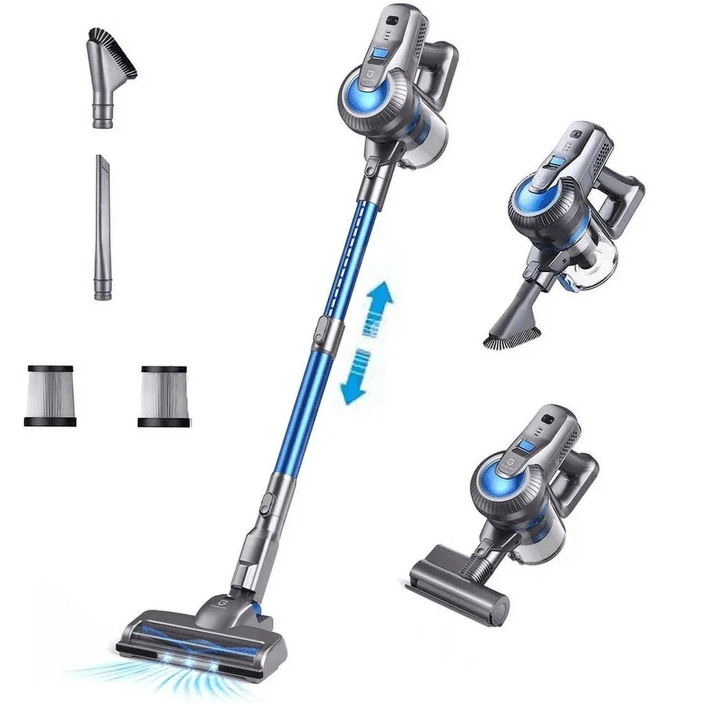 Powerful Suction, 1 Vacuum Lightweight in Runtime, 6 for Battery, with Floor/Carpet/Pet/Hair Cleaner, Long 35min 23000Pa Cordless Handheld Detachable Home/Car/Hard Vacuum