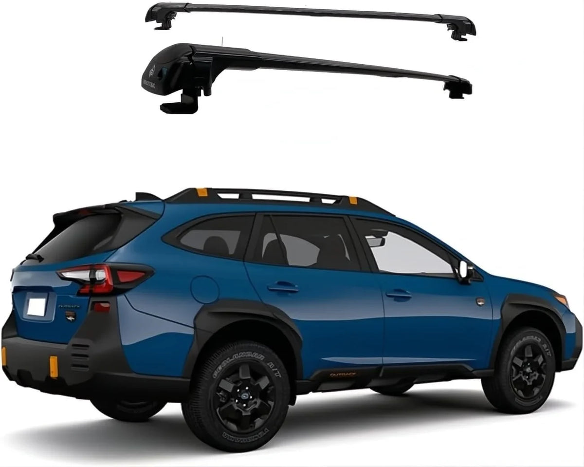 Side Black Fit Rails, Carrier Outback Subar-u ROKIOTOEX Rack Crossbars Cargo Luggage, Raised Bars for for Cross CJ4035 Ski 2022-2024 – Rooftop Roof Bike Wilderness Box Cobra Board,