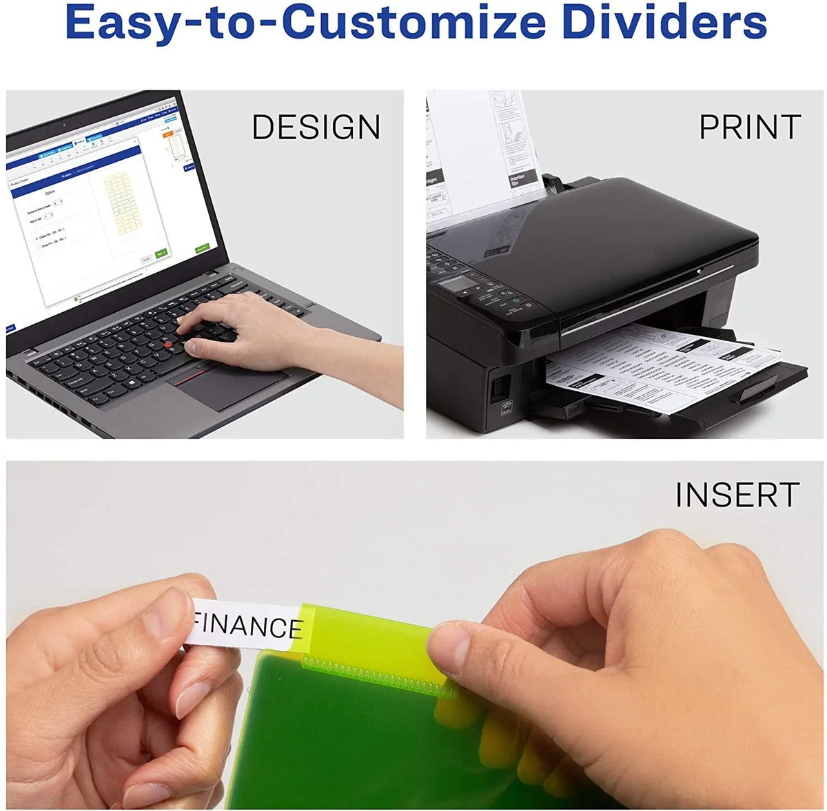 Dividers, Sets Tab Tabs, Pack Big 24 of Avery Multicolor Insertable 11901 Case Plastic 8