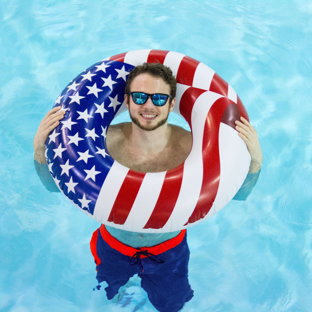(12 36 Pack) Float Tube Inflatable Swimming Flag Inch American Swimline Pool